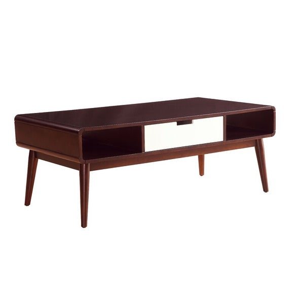 Christa Coffee Table in Espresso and White