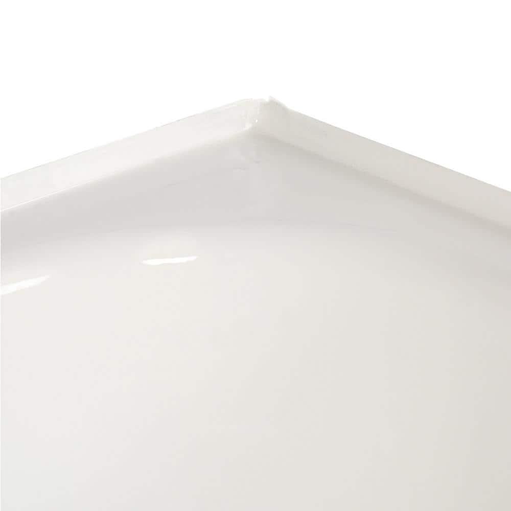 Bootz Industries Mauicast 60 in x 30 in Rectangular Alcove Soaking Bathtub with Left Drain in White