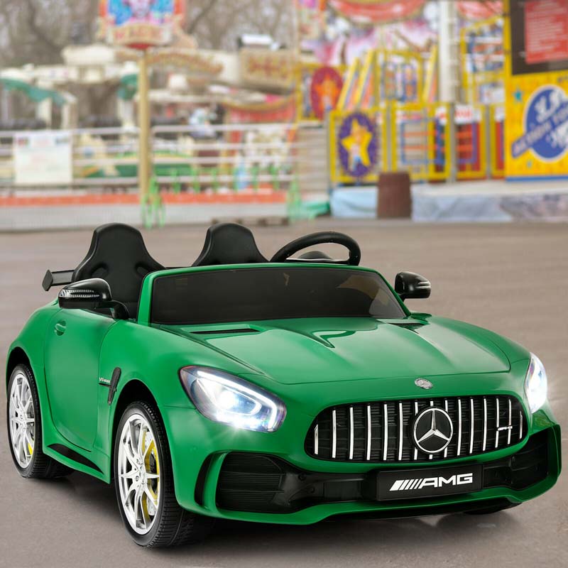 Licensed Mercedes Benz AMG GTR 2-Seater Ride-on Car 12V Battery Powered Vehicle Kids Riding Toy Car with Remote