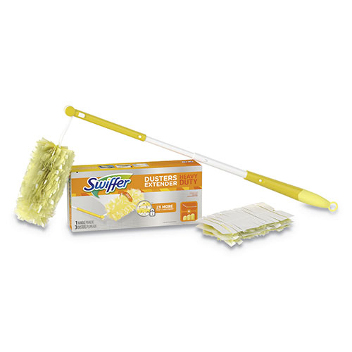 Procter and Gamble Swiffer Dusters Heavy Duty 3' Extended Handle Kit | 1 Kit (Handle+3 Dusters)， 6 Kit