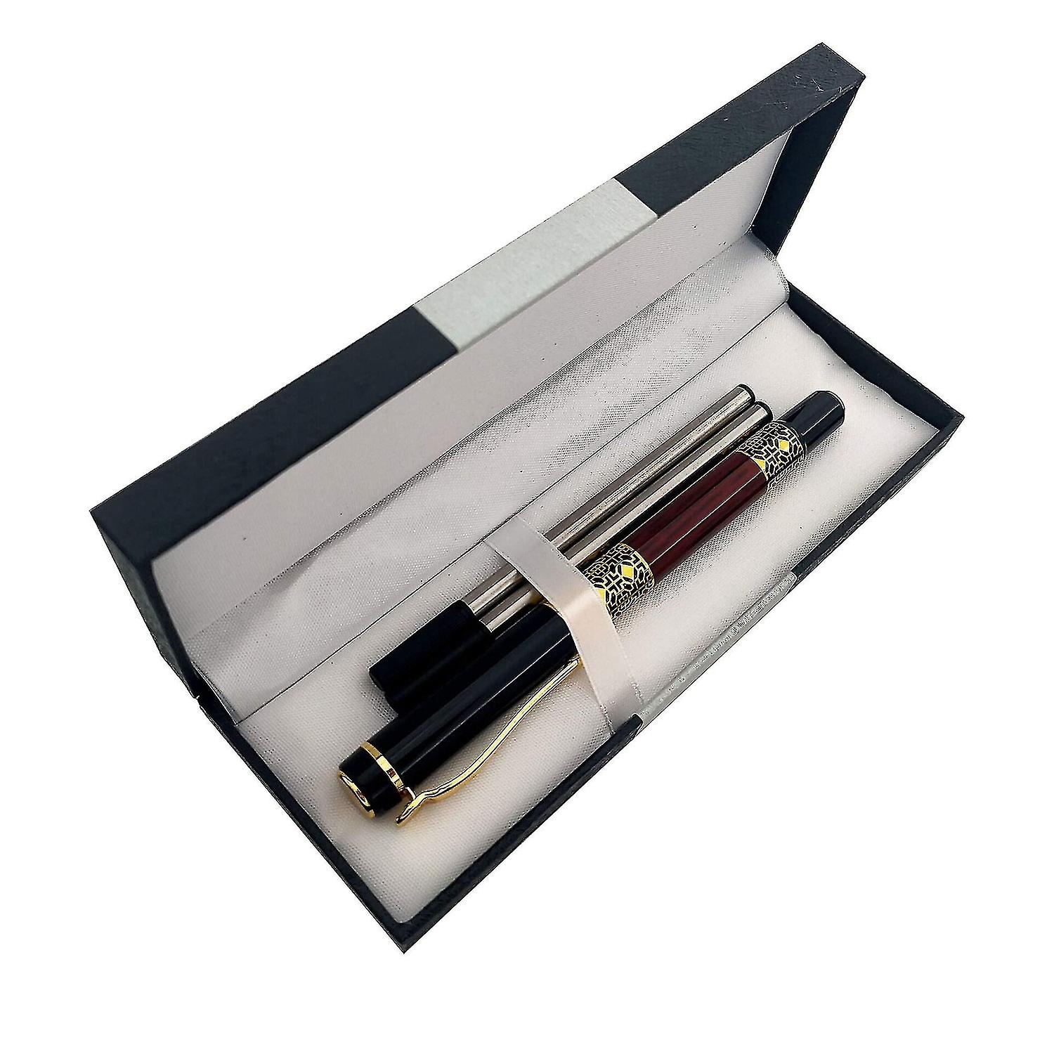 Comfortable Grip Metal Rollerball Pen Business Signature Pen Fluent Writing Pen With Two 0.5mm Repla