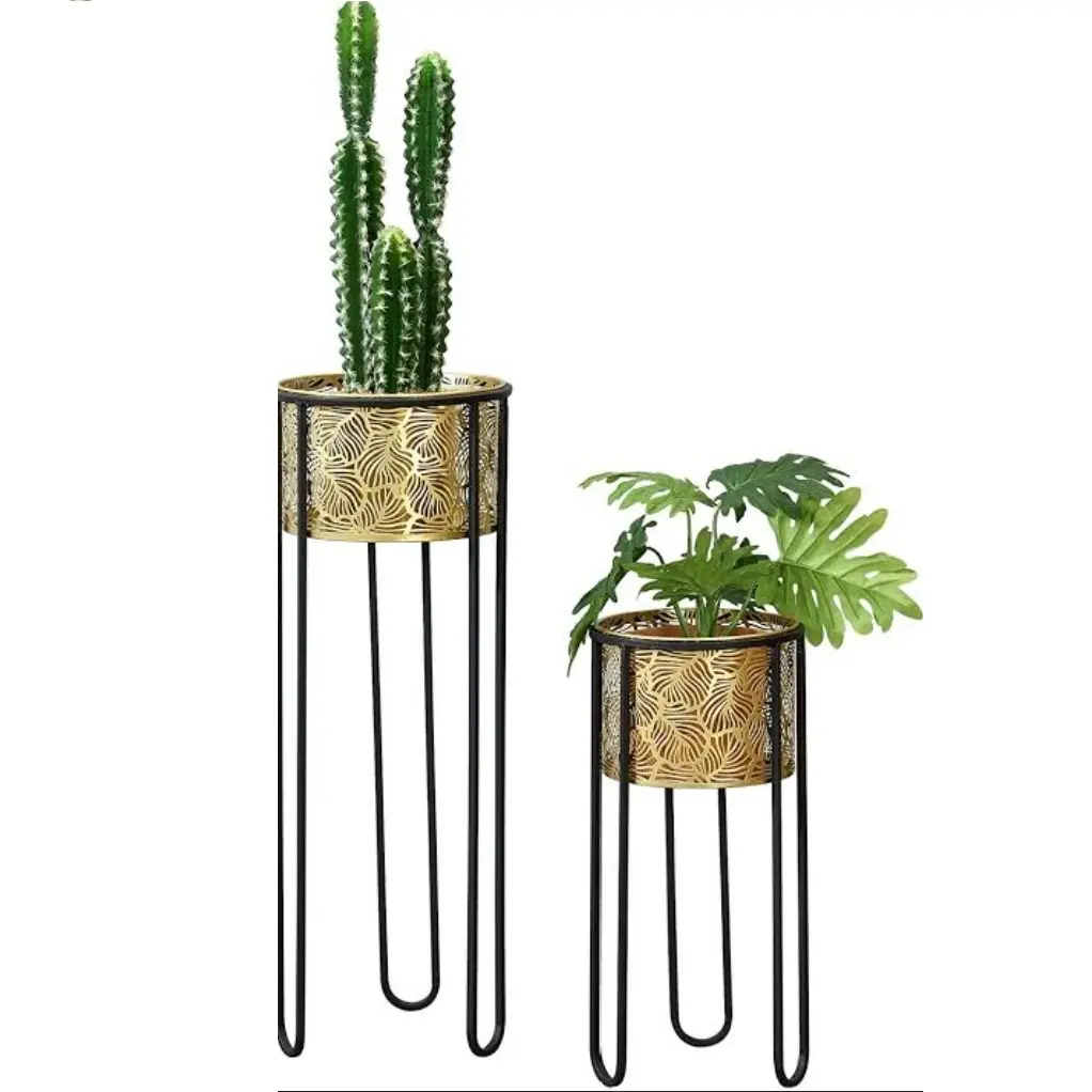 Exclusive Design Set Of Three Metal Flower Planter Home Hotel Wedding Garden Decoration Used For Supply By India