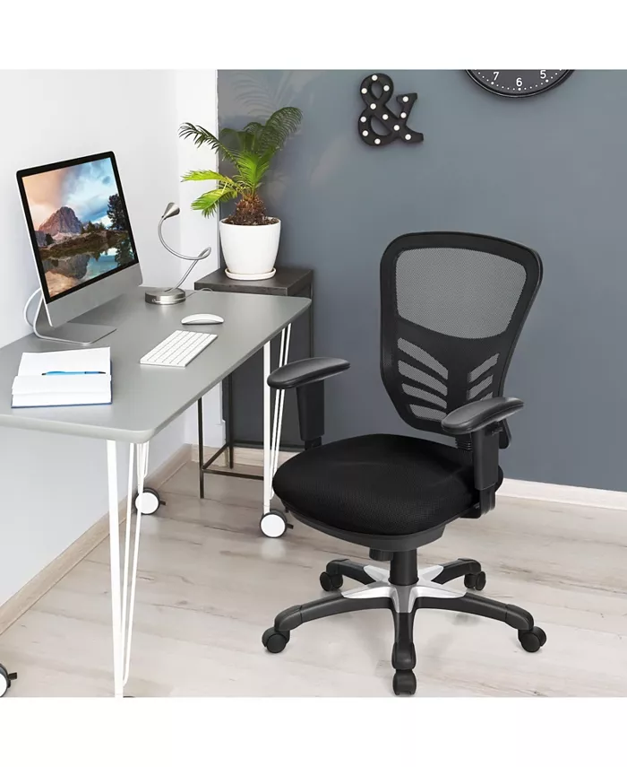 Slickblue Ergonomic Mesh Office Chair with Adjustable Back Height and Armrests