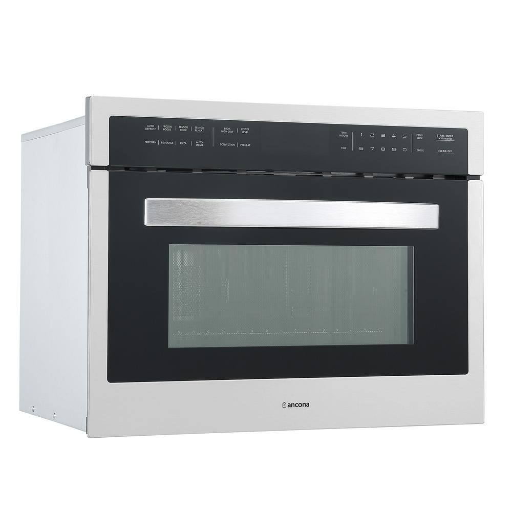 Ancona 24 in. Built-In Speed Combination Single Electric Wall Oven and Microwave Oven in Stainless Steel AN-2710SS