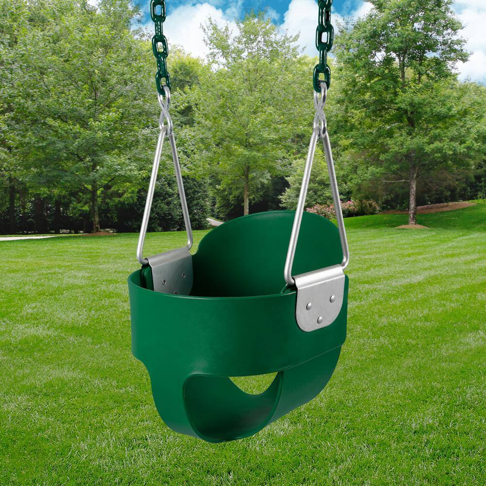 Gorilla Playsets Full-Bucket Swing with Chain in Green 04-0008-GG