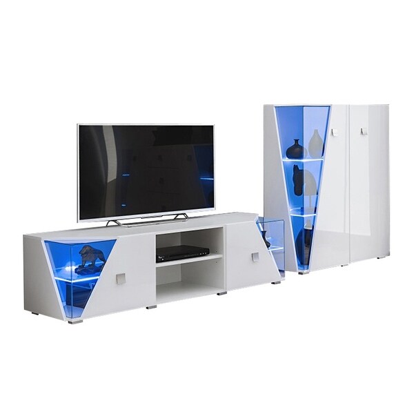 Edge Set TV-CUR Modern Wall Unit Entertainment Center