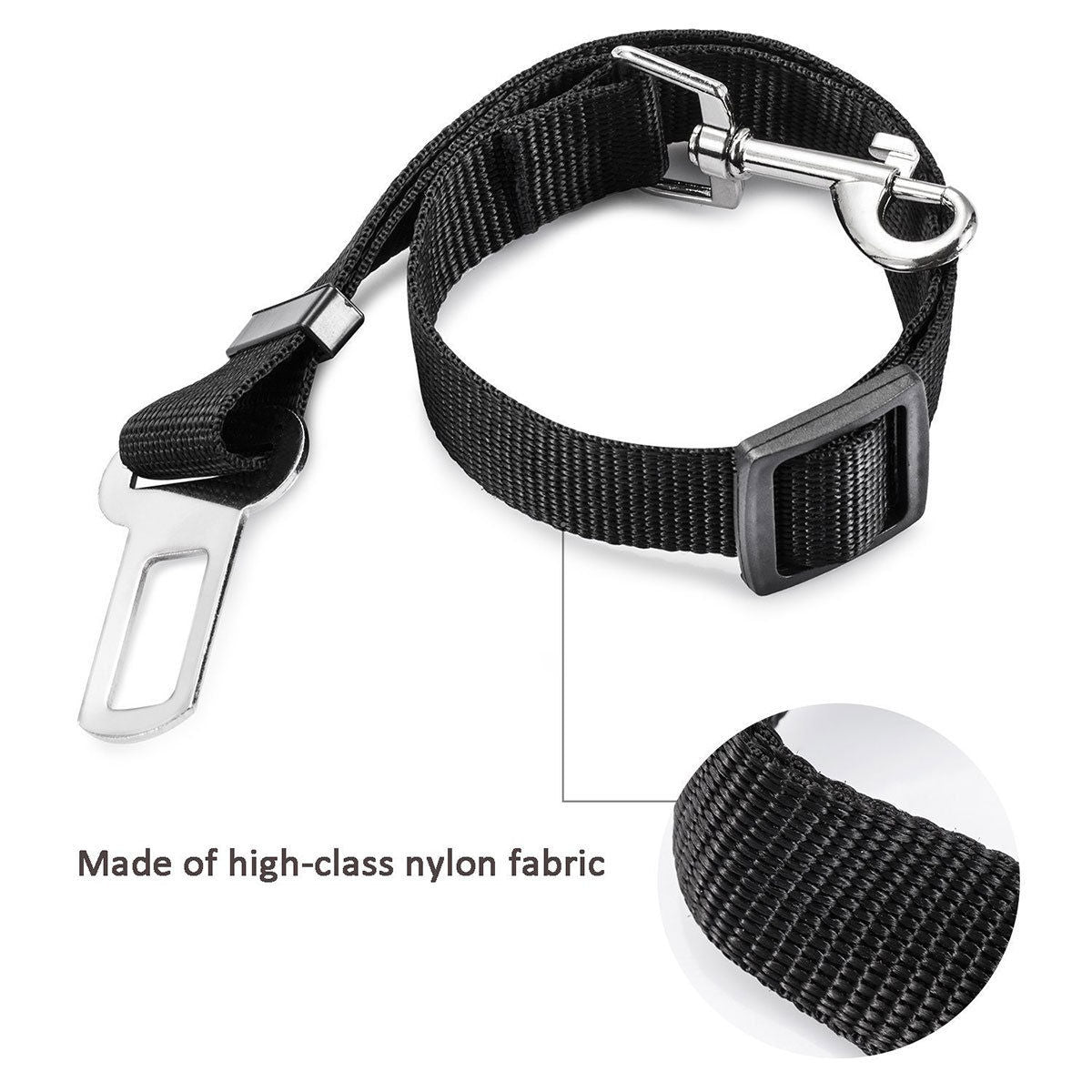 2x Cat Dog Pet Safety Seatbelt Seat Belt Adjustable Harness Lead for Car Vehicle