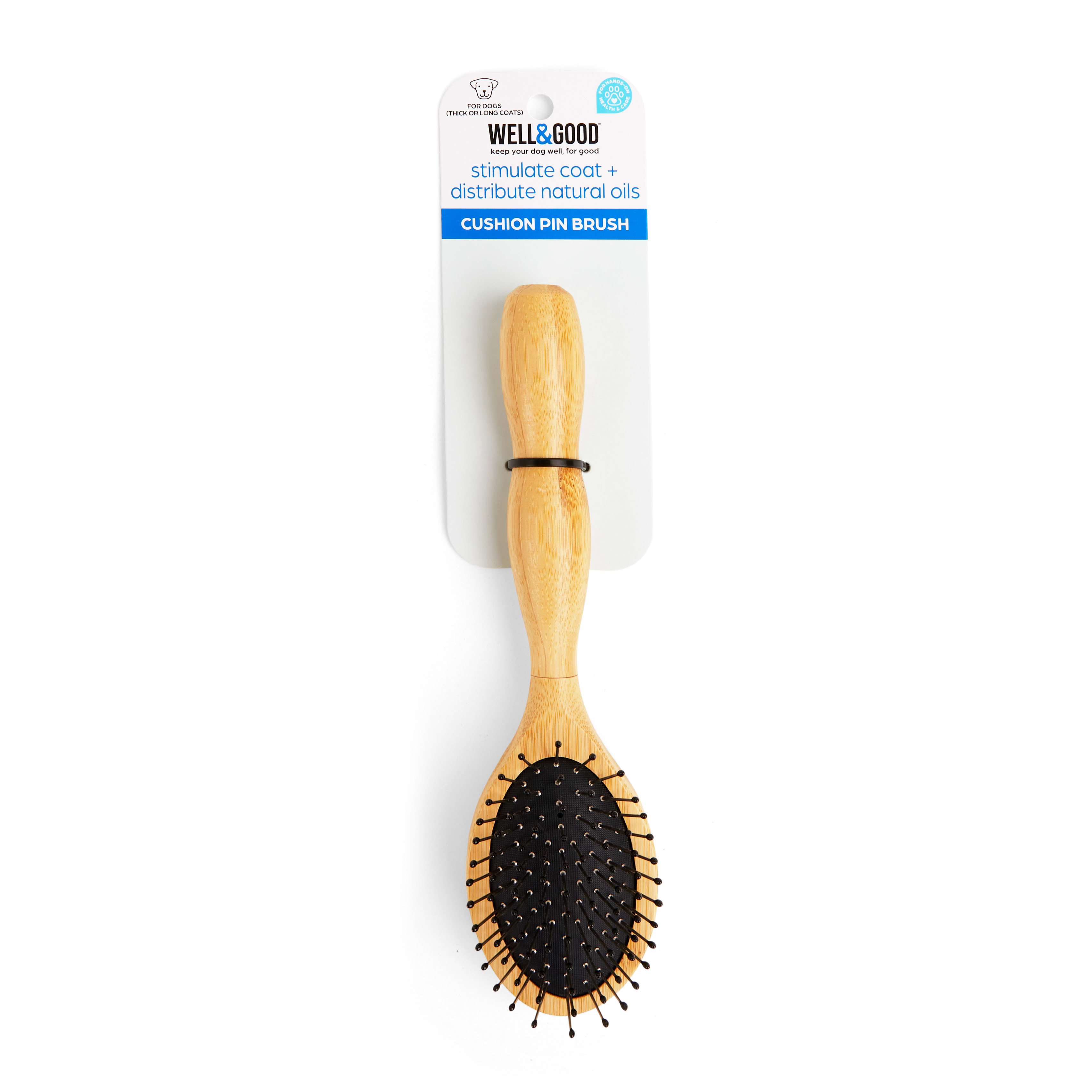 Well  Good Wooden Cushion Pin Dog Brush， Large