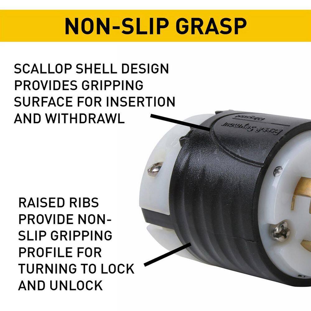 Legrand Pass  Seymour Turnlok 20 Amp 125250-Volt NEMA L14-20R Locking Connector L1420CCCV3