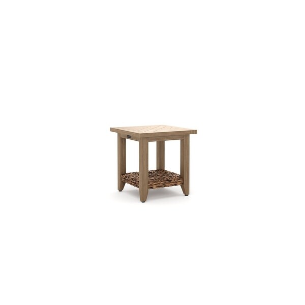 Winston Cayman Seagrass Weave Heritage Brown Side Table