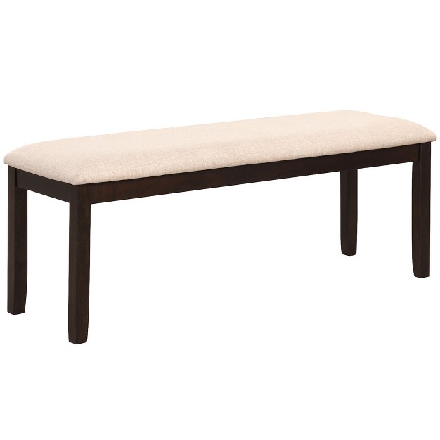 Tangkula Dining Bench Upholstered Fabric Entryway Bench W Padded Seat Kitchen amp living Room