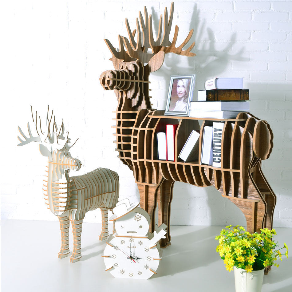 Art Home Deer Decoration Shelving Wood Crafts Tp001Mw