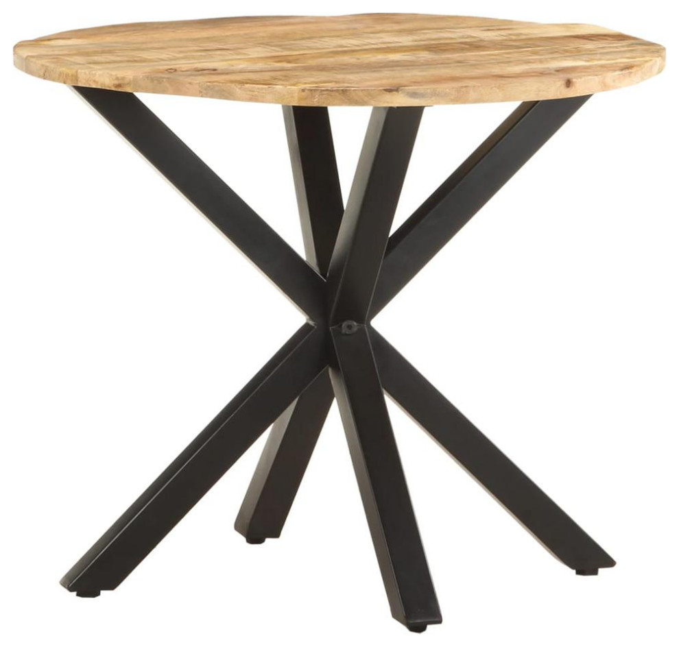 Vidaxl Side Table 26.8X26.8X22 Solid Mango Wood 0659   Industrial   Side Tables And End Tables   by BisonOffice  Houzz