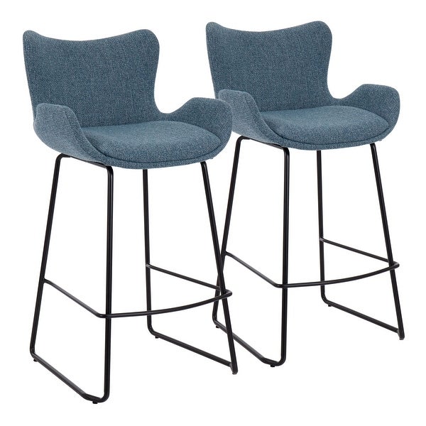 Porch and Den Kamil Upholstered Counter Stool - Set of 2