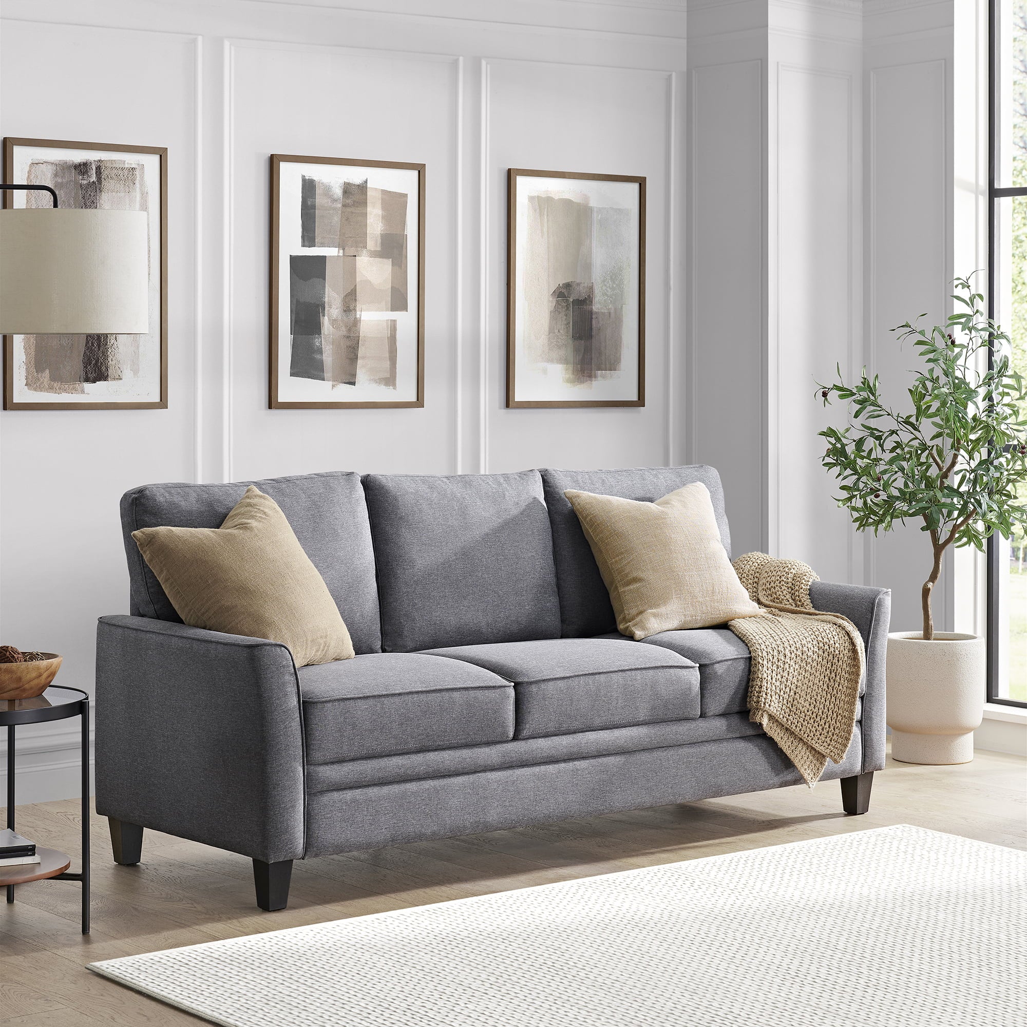 Mainstays Auden 3 Seat Sofa, Gray