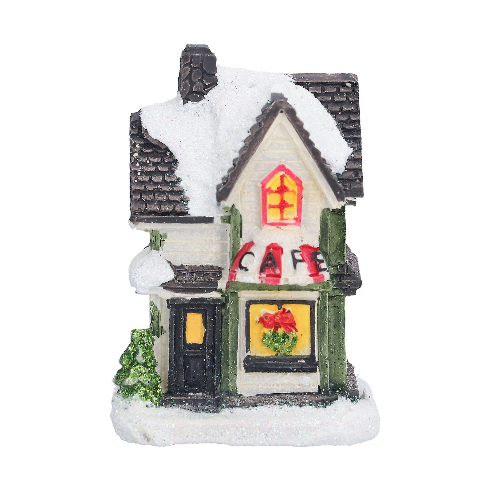 Christmas Village House Led Christmas Resin Light House With Led Light Battery Operated