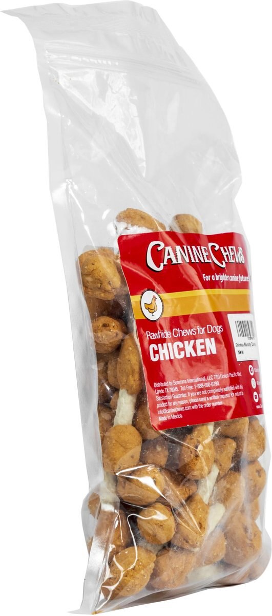 Canine Chews 3-inch Munchy Dumbbell Chicken Flavor Dental Dog Chews