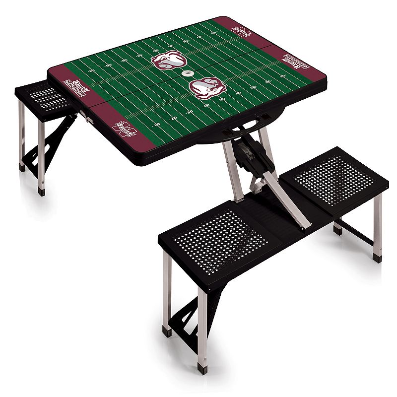 Picnic Time Mississippi State Bulldogs Picnic Table Portable Folding Table with Seats