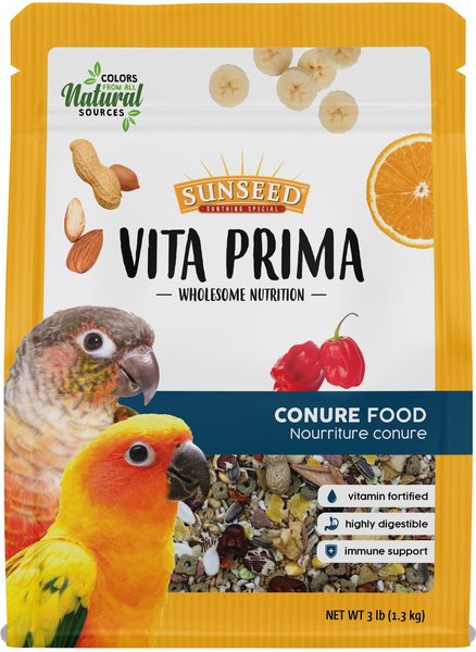 Sunseed Vita Prima Conure Food， 3-lb bag