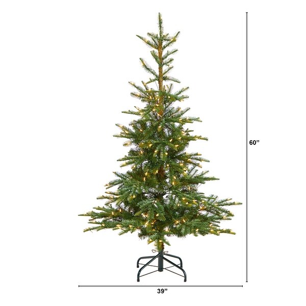 5' Layered Washington Spruce Christmas Tree with 200 Lights