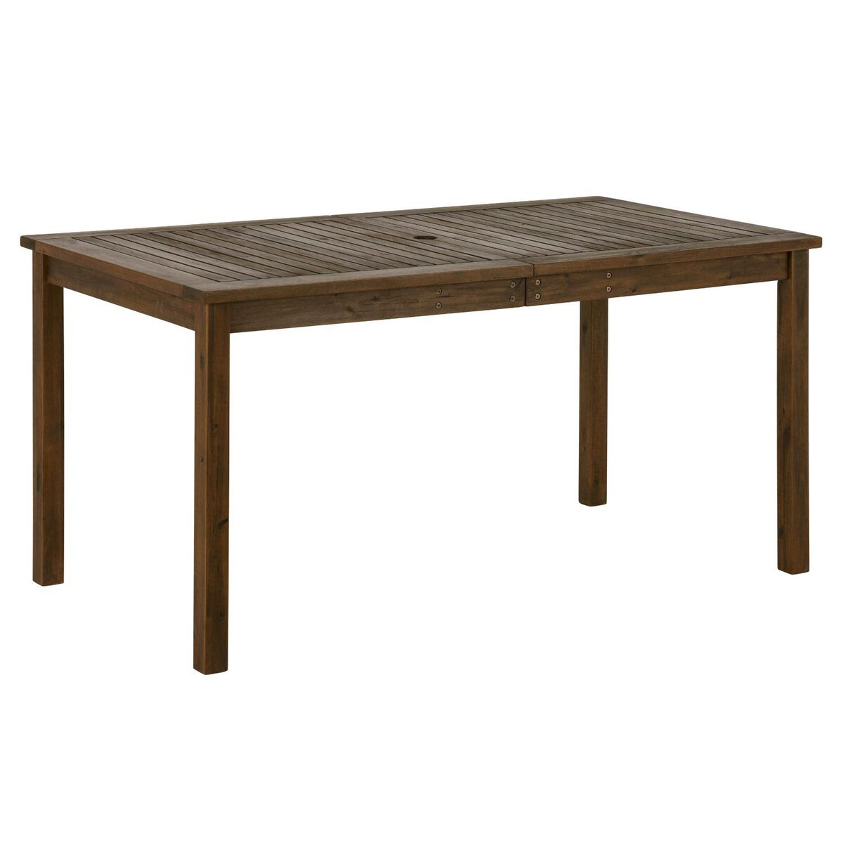 Ultimate Patio Camille Way 60 X 34 Inch Rectangular Dark Brown Acacia Patio Dining Table