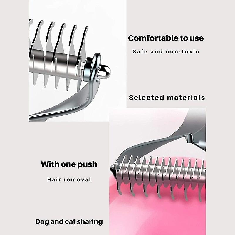 Professional rustproof dematting 2 sided dog comb