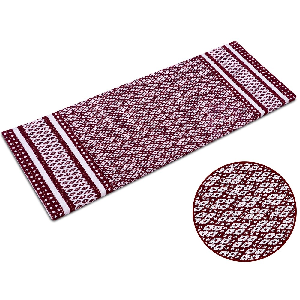 Kitchen Runner Rug/ Mat Cushioned Cotton Hand Woven Anti Fatigue Mat Kitchen/Bathroom/Bed side 18x48''   18''x48''