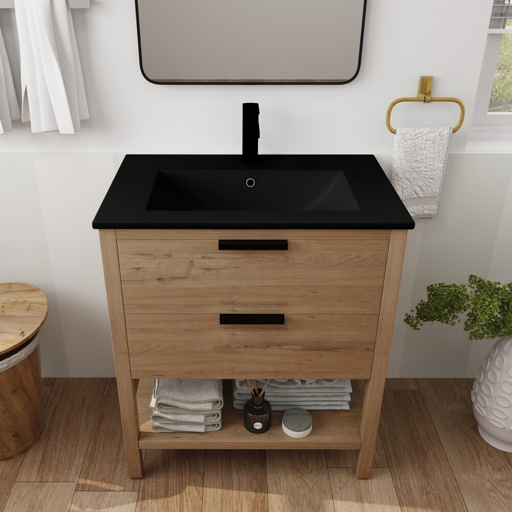 Freestanding Bathroom Vanity with Sink Accent Cabinet Storage Shelf