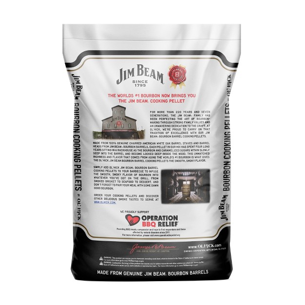 Ol x27 Hick Cooking Pellets 20 Pounds Barbecue Genuine Jim Beam Bourbon Barrel Grilling Smoker Cooking Pellets Bag For Grilling And Smoking 3 Pack