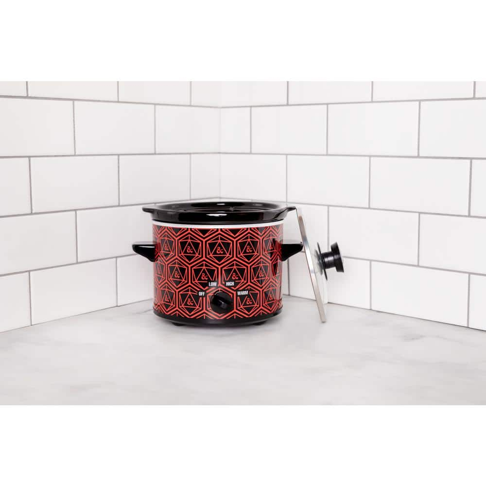 Uncanny Brands 2 qt. Black Dungeons and Dragons Slow Cooker SC2-DAD-ST1