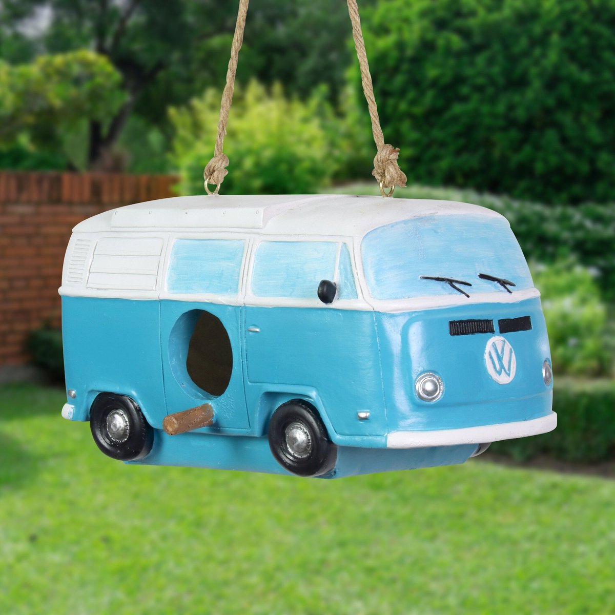 Exhart Vintage Blue Van Hanging Bird House