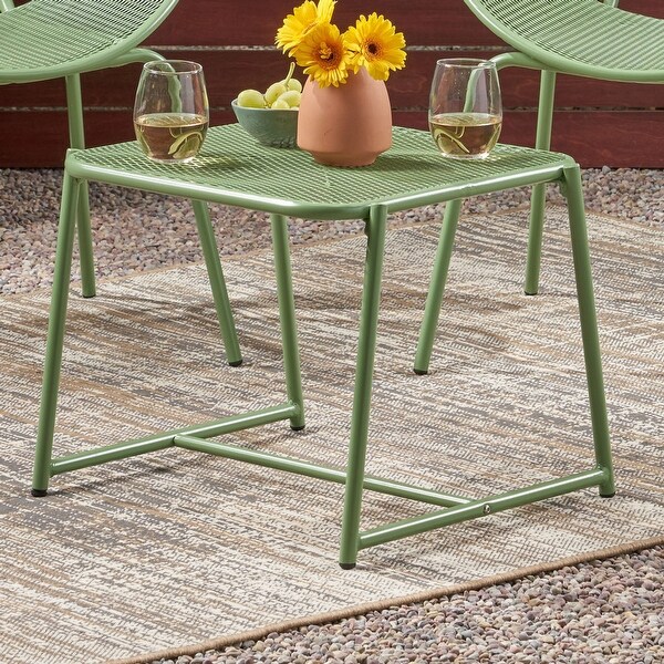 Bucknell Outdoor Iron Metal Mesh Side Table by Christopher Knight Home