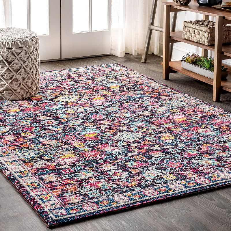 Alfombra Modern Boho Floral Area Rug