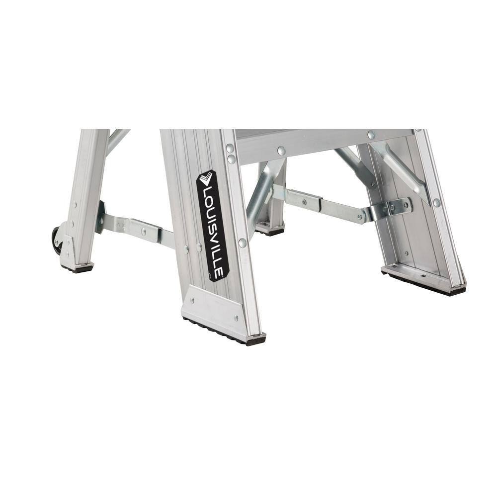 Louisville Ladder 2 ft. Aluminum Step Stand with 300 lb. Load Capacity Type IA Duty Rating AY8002