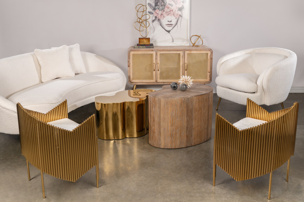 Crespo Gold Accent Chair   Contemporary   Armchairs And Accent Chairs   by Statements by J  Houzz