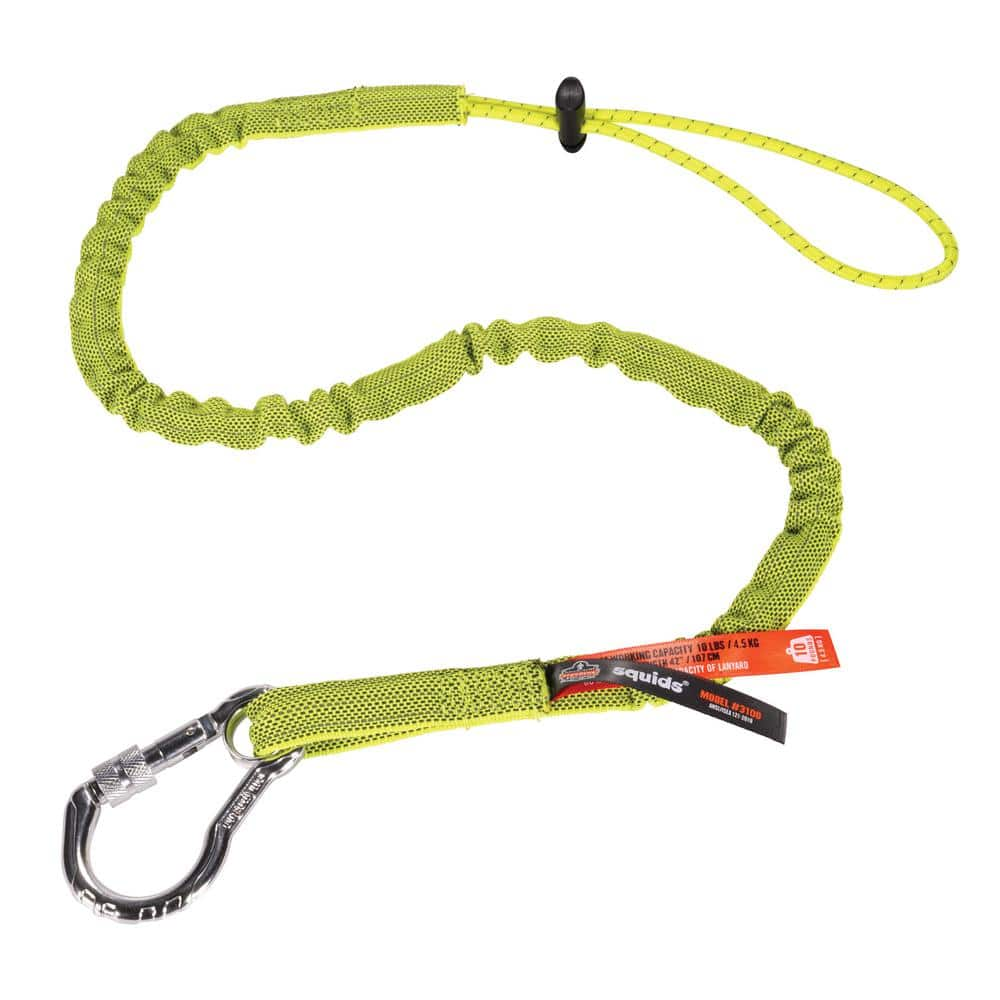 Ergodyne 10 lbs. Lime Extended Single Carabiner Tool Lanyard 3100