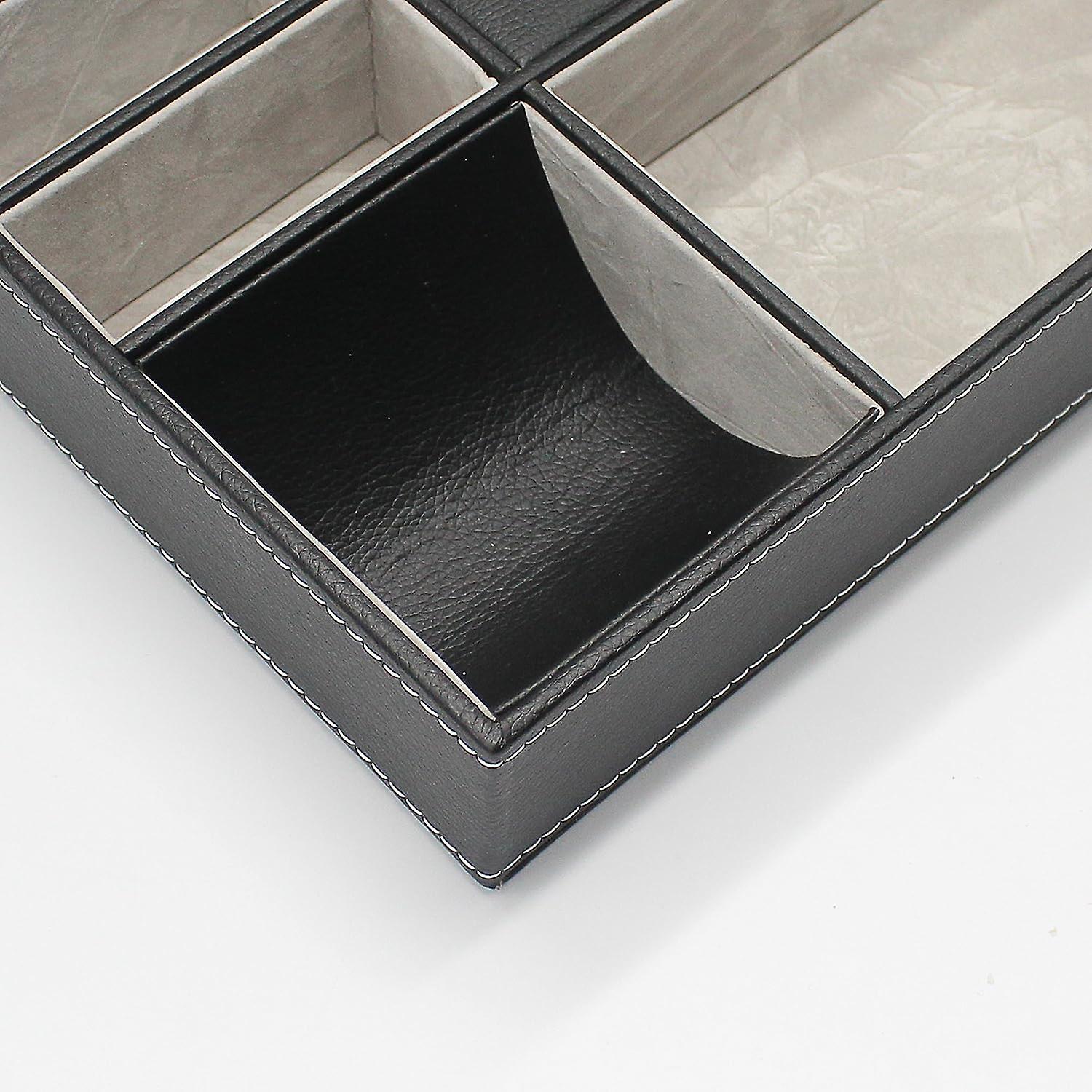 Artmusekits Maggift Faux Leather Valet Tray， Men's Dresser Top Organizer