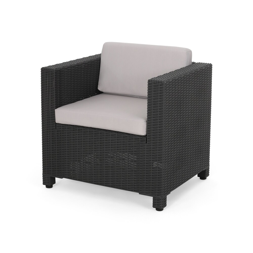 Waverly Outdoor 2 seater Faux Wicker Chat Set by Christopher Knight Home