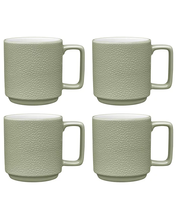 Noritake Colortex Stone Stax Mugs Set of 4