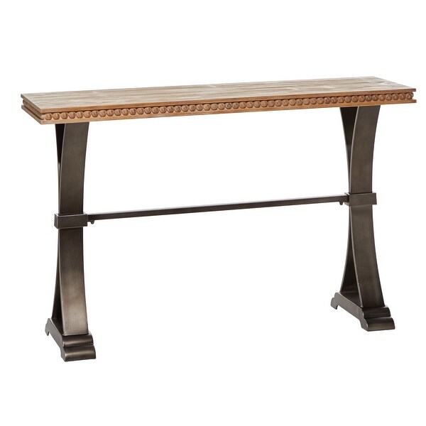 Brown Metal Industrial Console Table 31 x 51 x 16