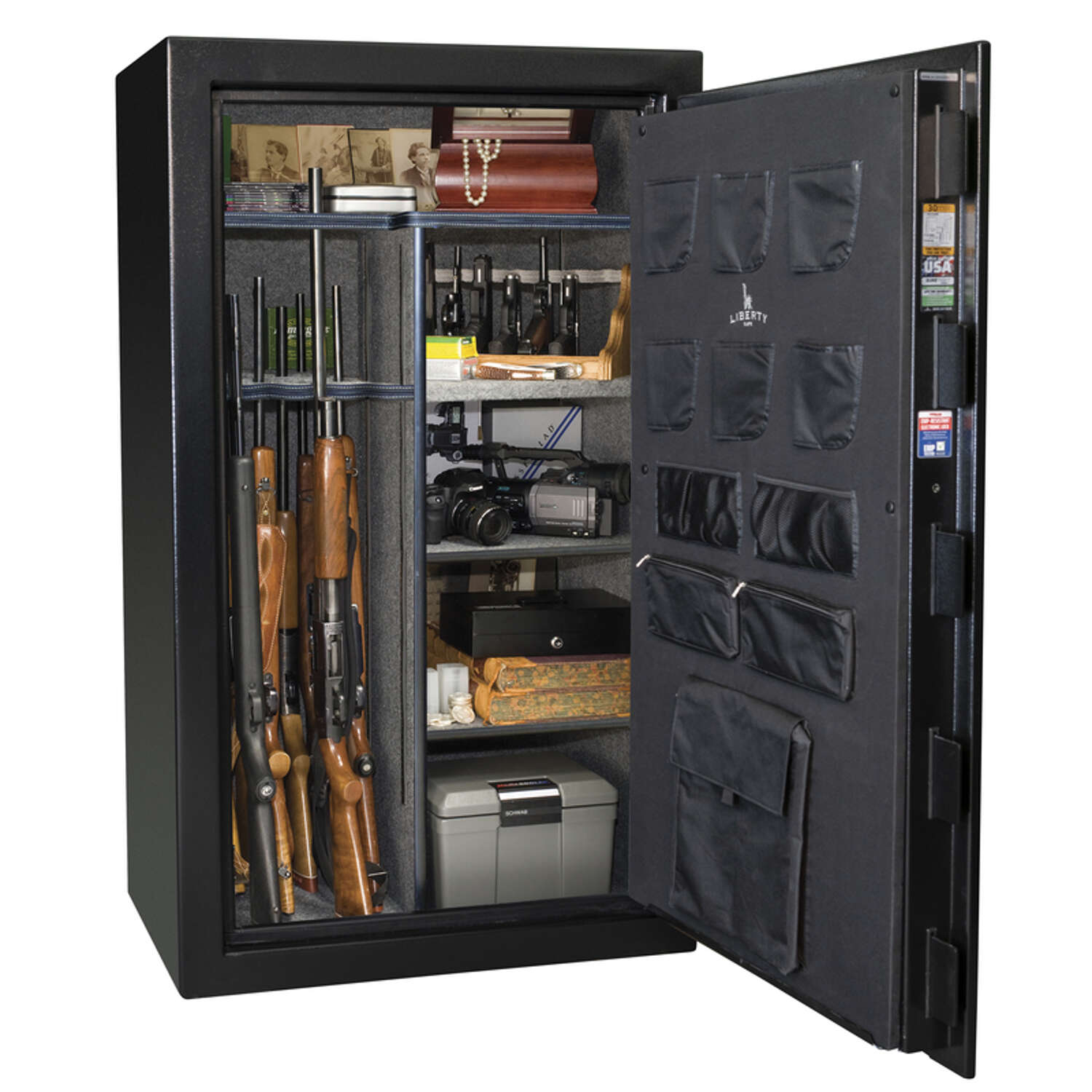 Liberty Safe 17.8 cu ft 36 Gun Electronic Lock Black Fireproof Gun Safe