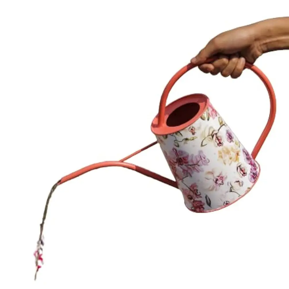 Newest Design Gold Finishing Iron Watering Can Metal Watering Can with Anti Rust Powder Coating for Gardening Plants Flower