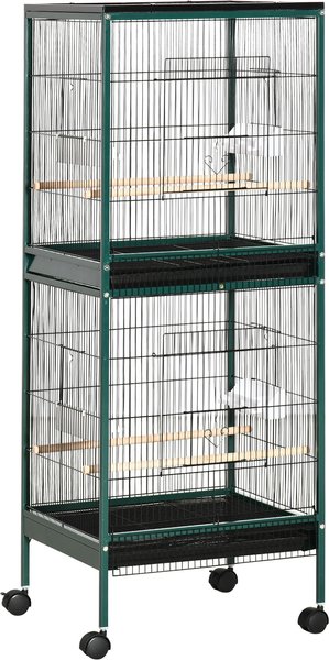 PawHut 55-in 2-in1 Aviary Bird Cage， Green