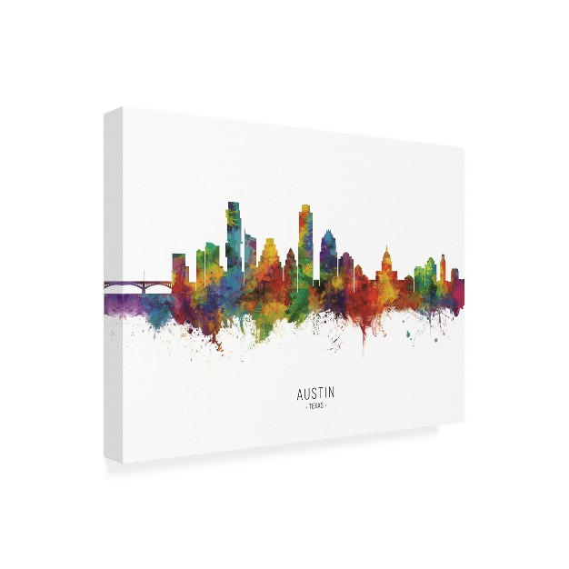 Trademark Fine Art Michael Tompsett x27 austin Texas Skyline Named x27 Canvas Art