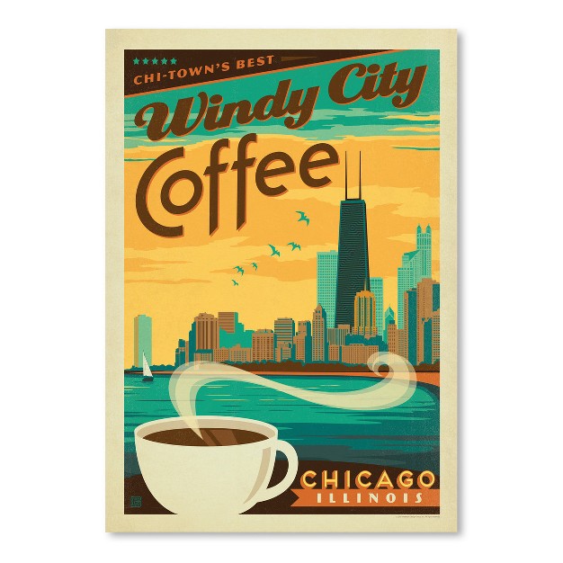 Americanflat Vintage Architecture Chicago Coffee By Anderson Design Group Poster Art Print