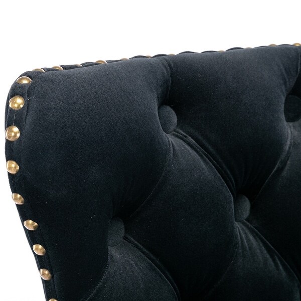 2PCS Adjusatble Swivel Velvet Upholstered Tufted Bar Stools