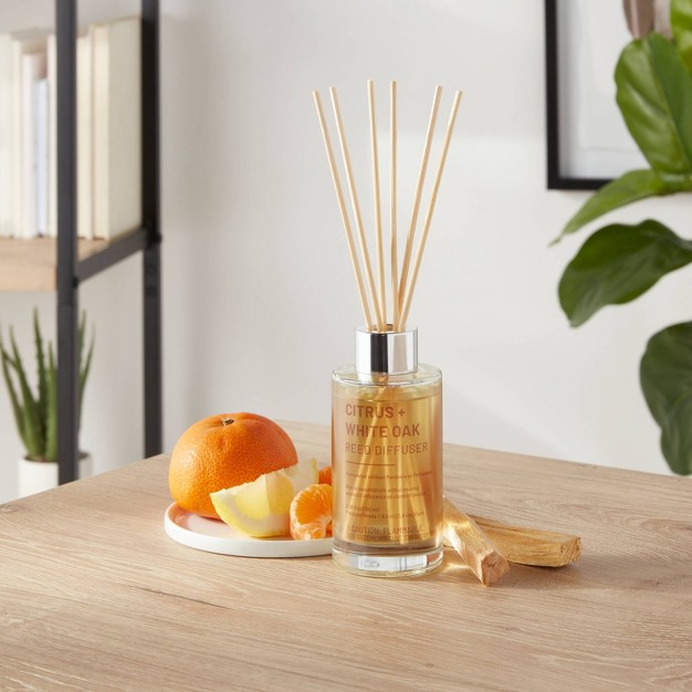 100ml Glass Reed Diffuser Citrus amp White Oak Yellow