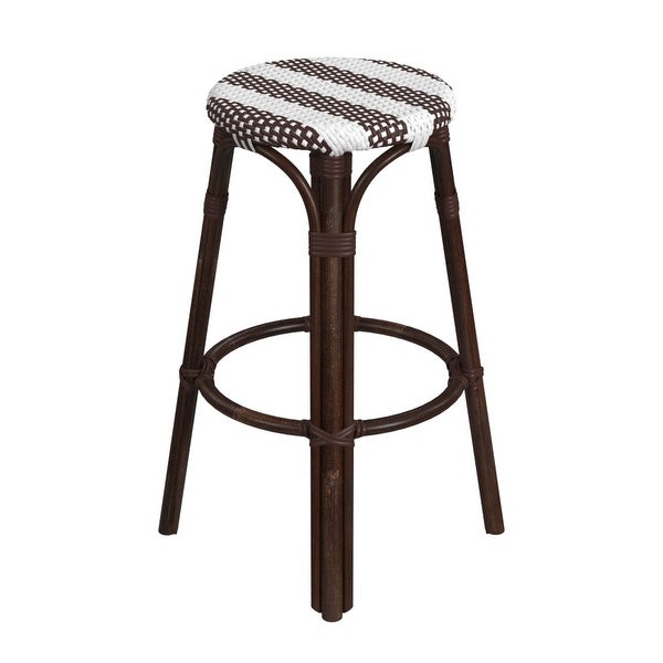 Tobias Rattan Round Bar Stool