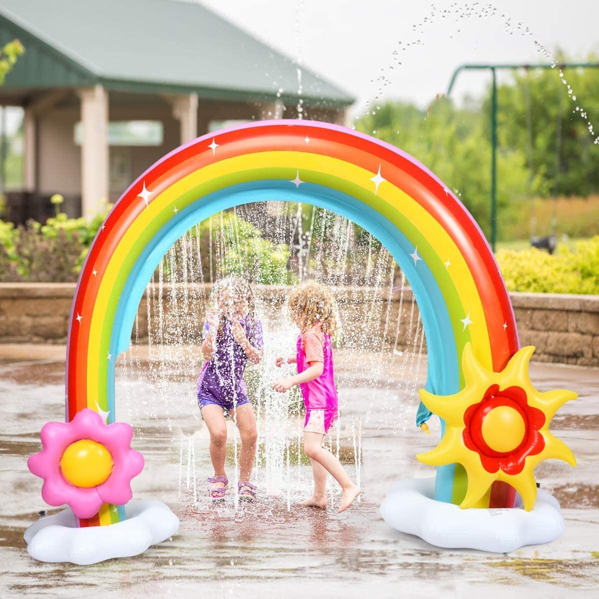 Costzon Inflatable Rainbow Sprinkler for Kids, 96