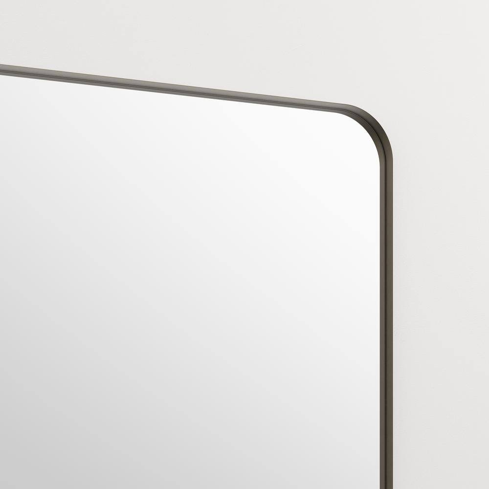 better bevel 30 in. W x 40 in. H Small Rectangular Metal Framed Wall Bathroom Vanity Mirror in Bronze 20082